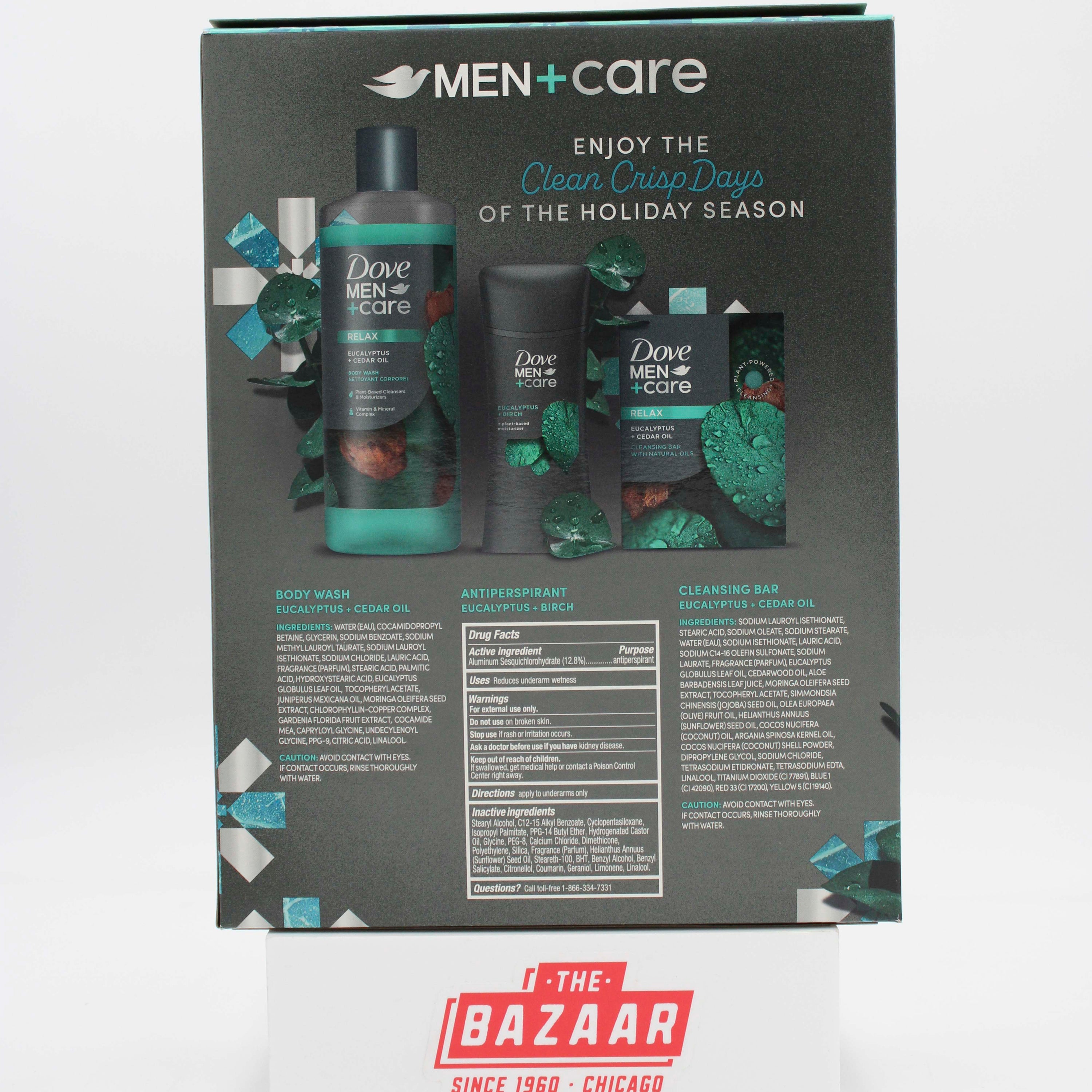 DOVE MENS CARE Mixed Eucalyptus 3CT Giftbox