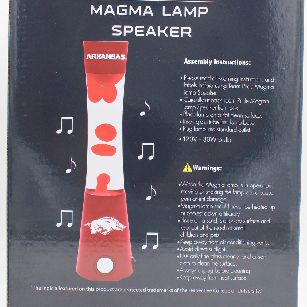 NCAA ARKANSAS RAZRBACKS LAVA LAMP SPEAKER 16.5"