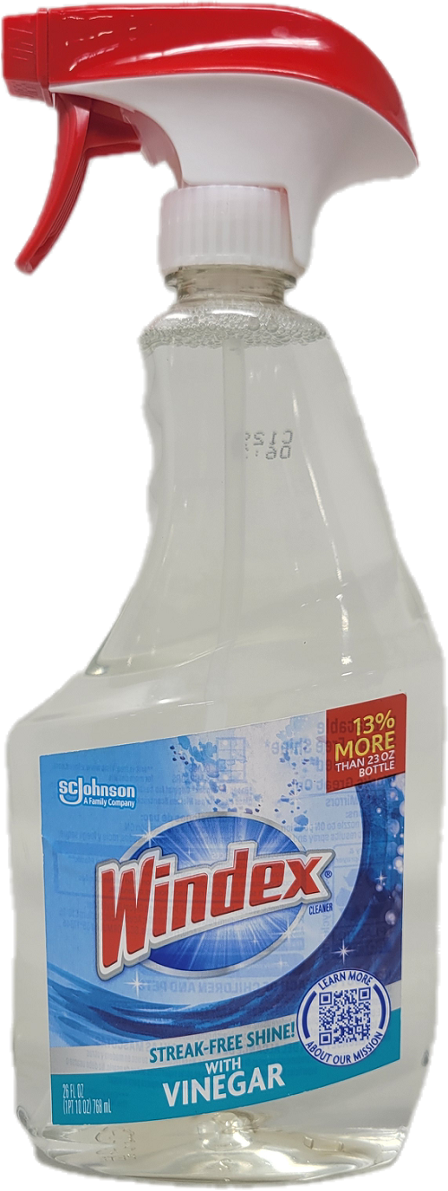 SP WINDEX CLEANS AND SHINES GLASS WITH VINEGAR 26oz