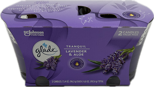 GLADE CANDLE LAVENDER & ALOE 2ct 3.4oz US