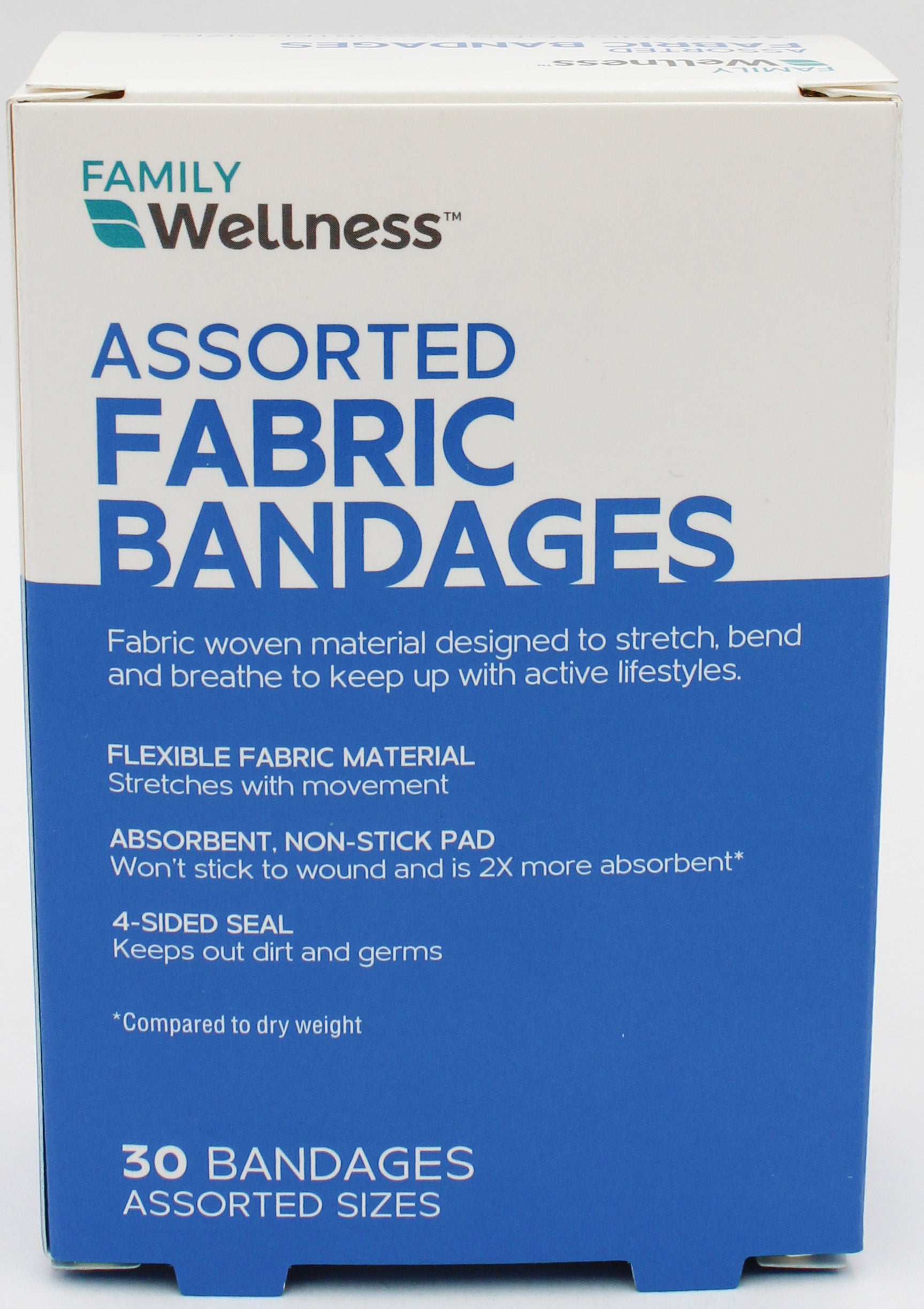 ASSORTED FABRIC BANDAGES TAN 30CT