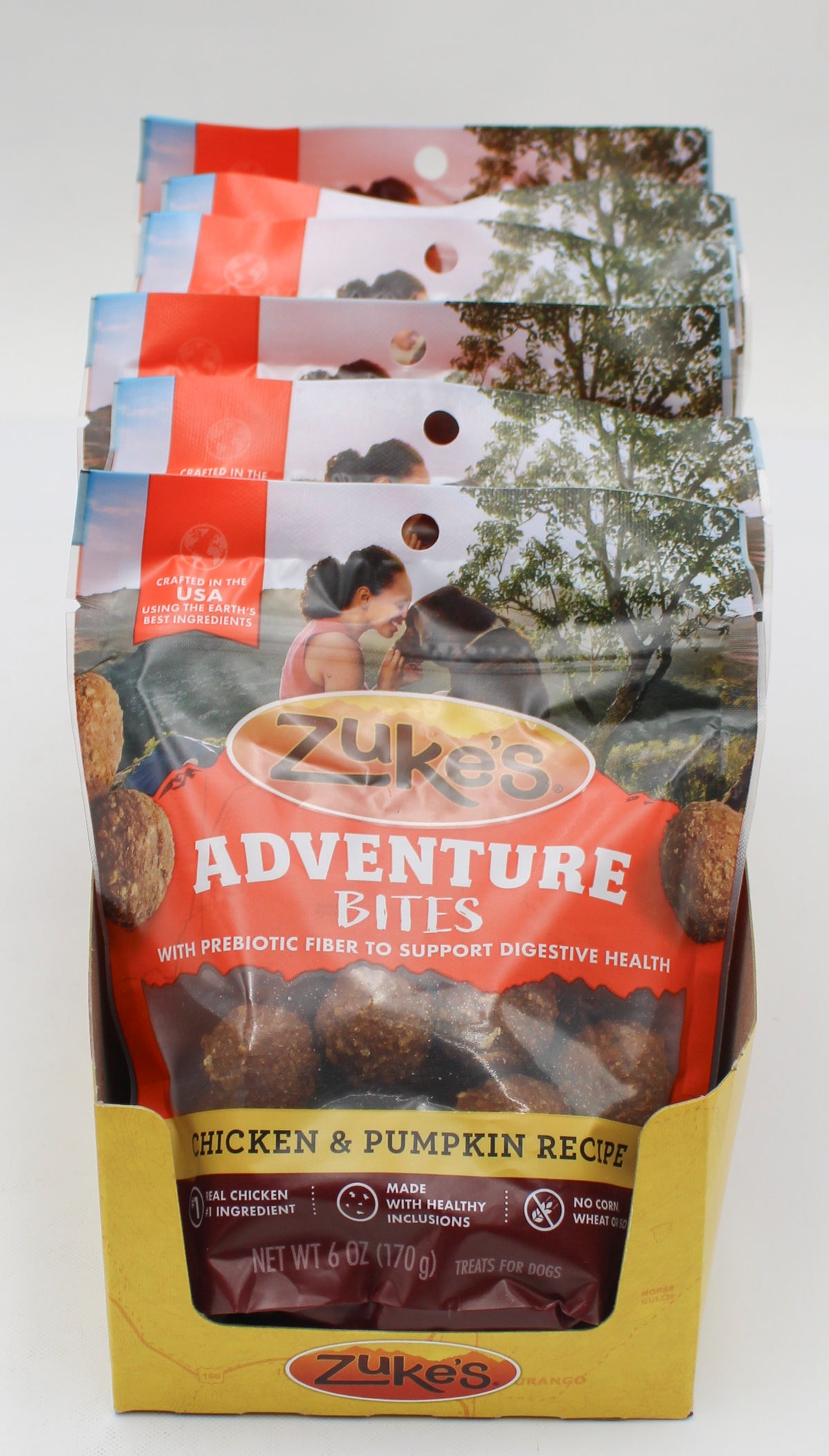 PURINA ZUKE'S ADVENTURE BITES SOFT DOG TREATS CHICKEN & PUMPKIN 6oz. NI BB 4/30/2027