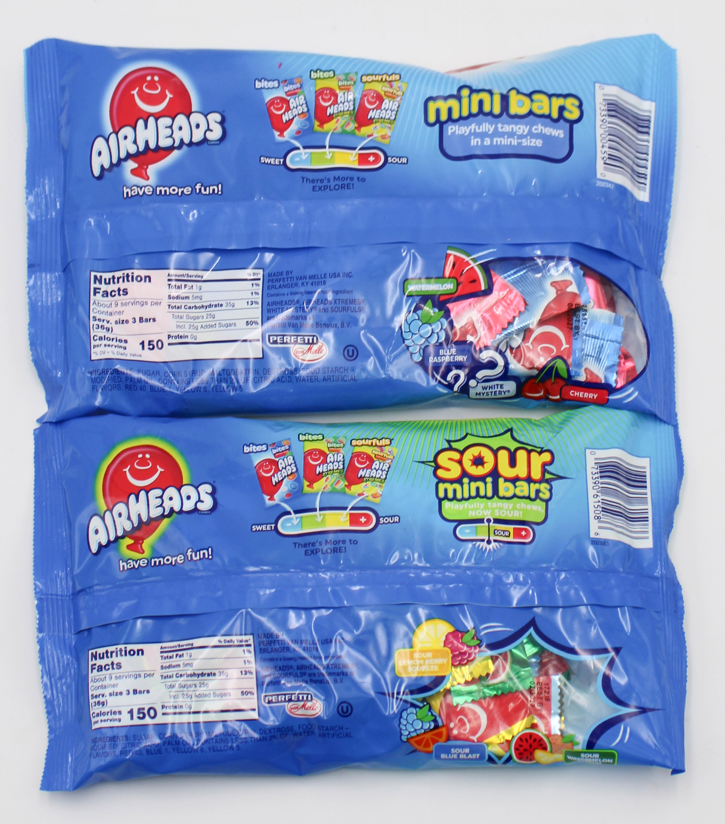 AIRHEADS FRUIT/SOUR LAYDOWN BAGS 12oz FLOOR DISPLAY BB 1/31/27 NI