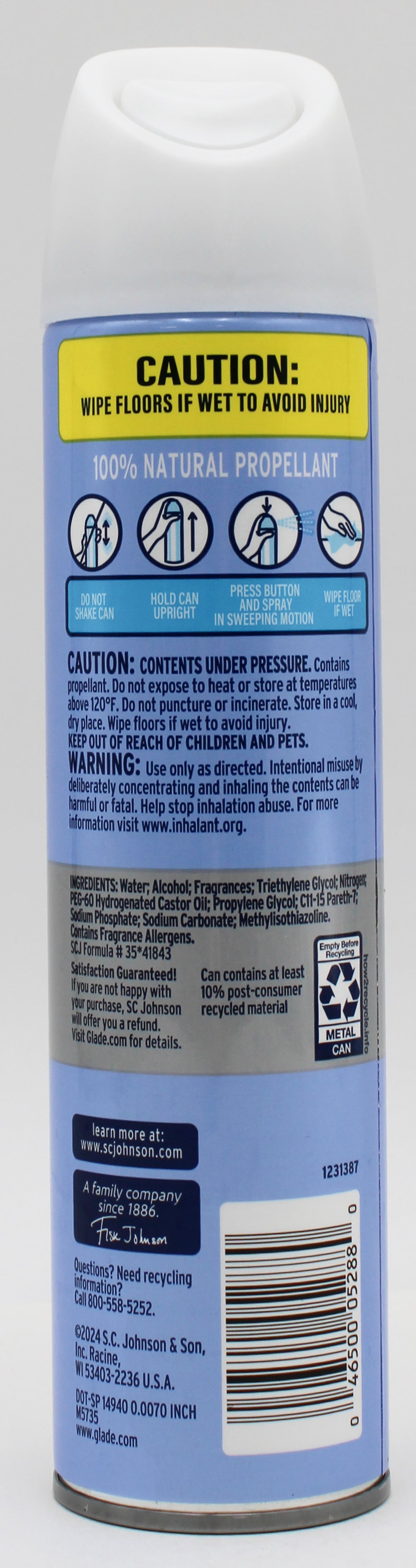 GLADE AEROSOL SPRAY CLEAN LINEN 8oz