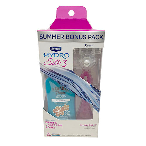Schick Razor with Hawaiian Tropic 2oz, 10-Pack