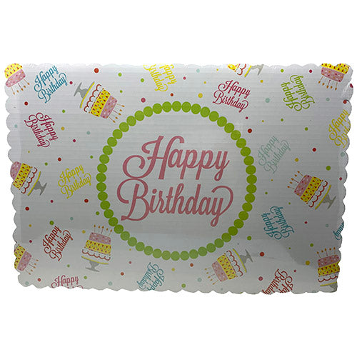 CAKE BOARD 19x13"/3CT-HAPPY BRTHDAY.