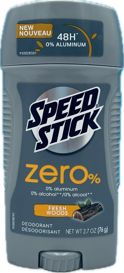 SPEED STICK DEODORANT ZERO 2.7ozFRESH WOODS