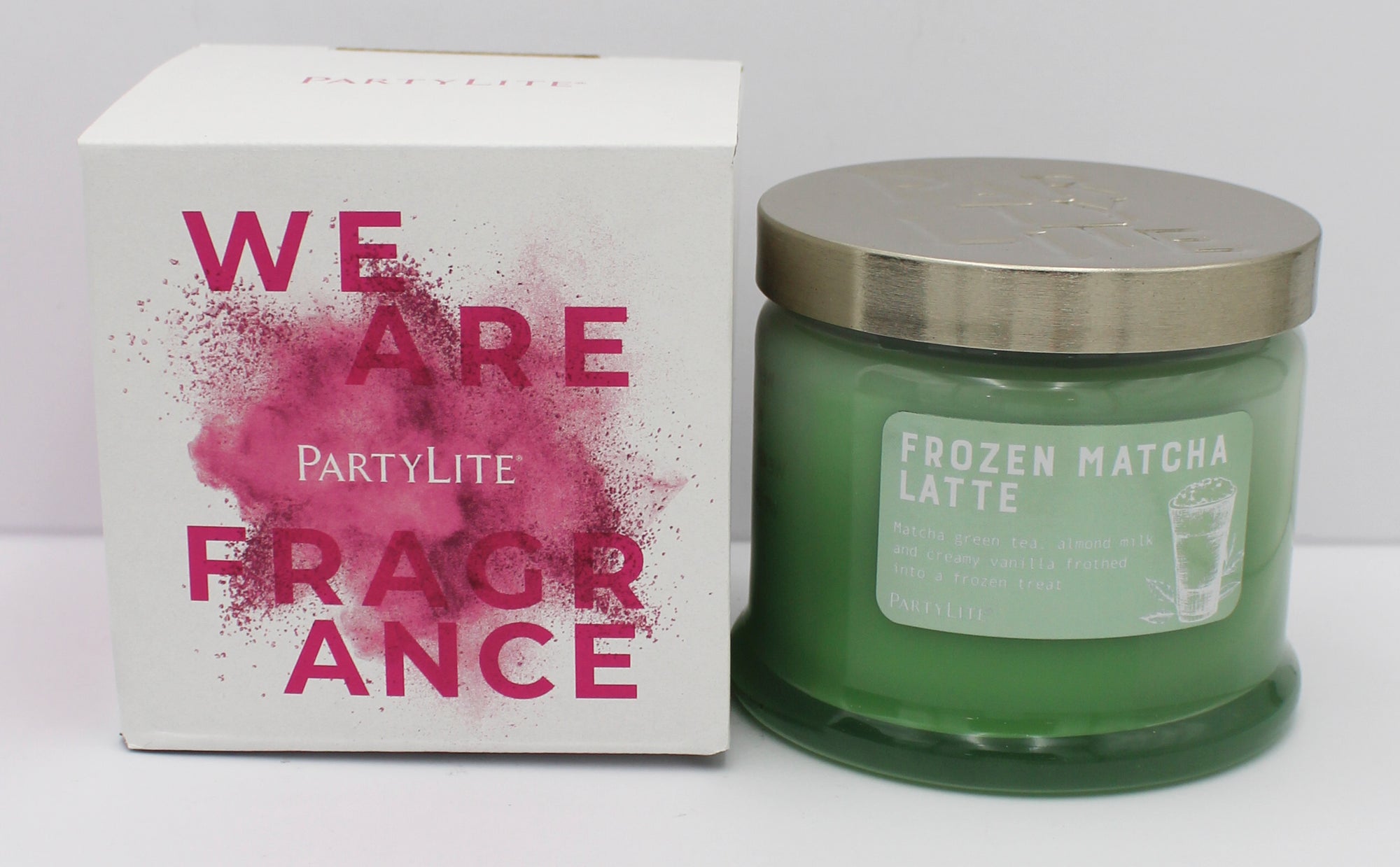 PARTYLITE FROZEN MATCHA LATTE 3-WICK JAR CANDLE 13.2oz