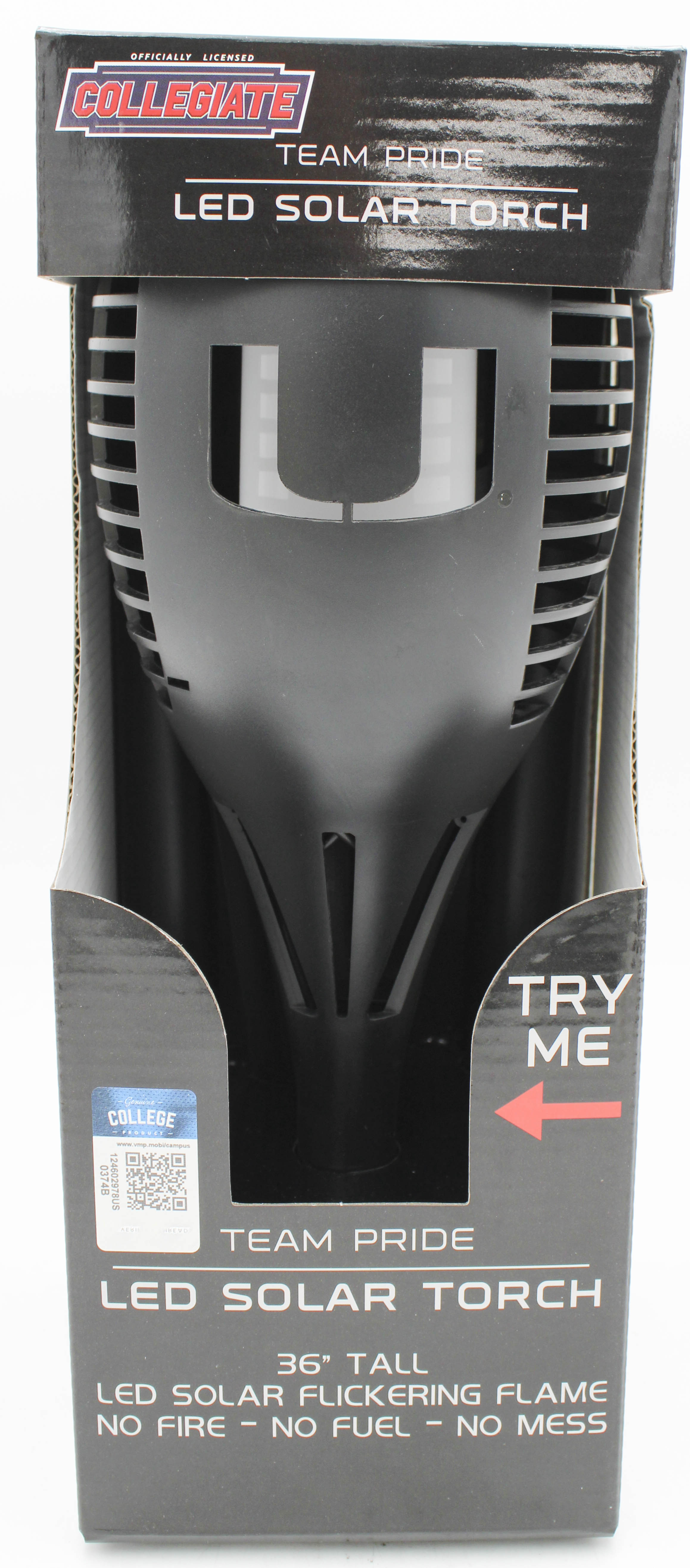 MIAMI HURRICANES LED SOLAR TORCH 36"