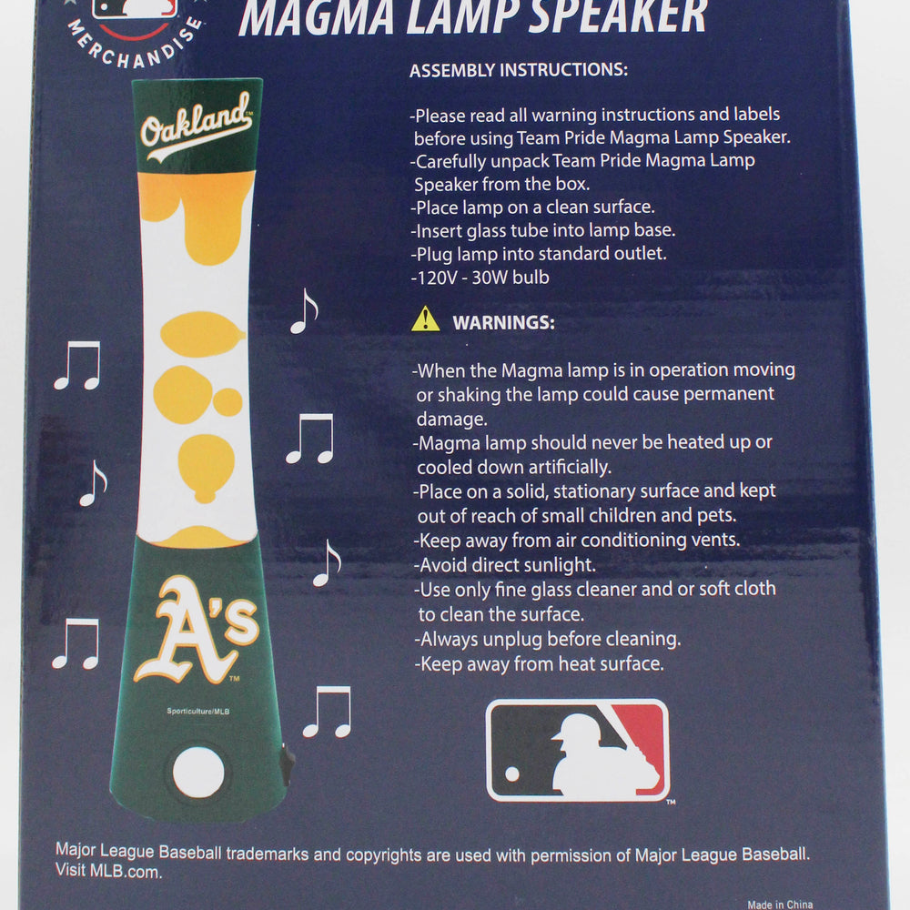 MLB OAKLAND ATHLETICS LAVA LAMP SPEAKER 16.5"
