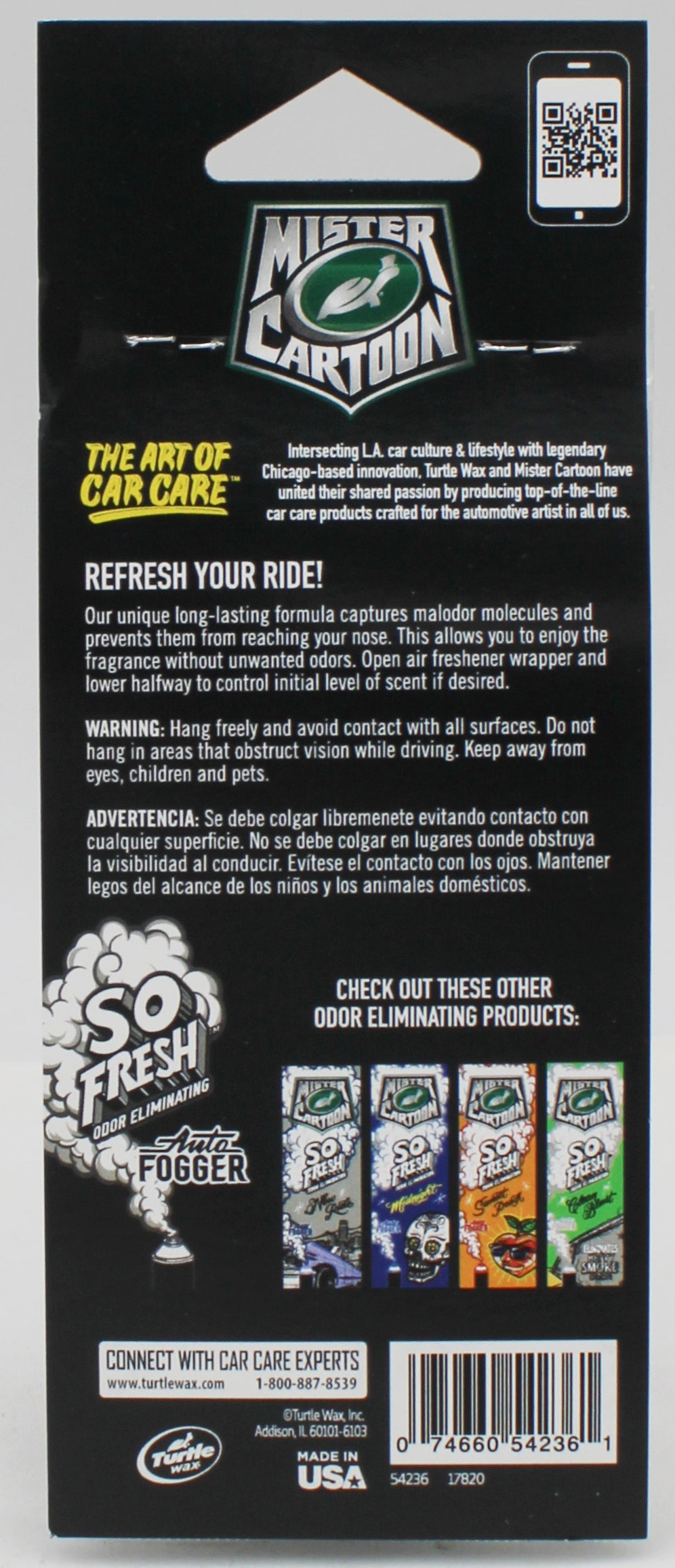 SP TURTLE WAX MISTER CARTOON AUTO AIR FRESHENER 3ct DREAMER