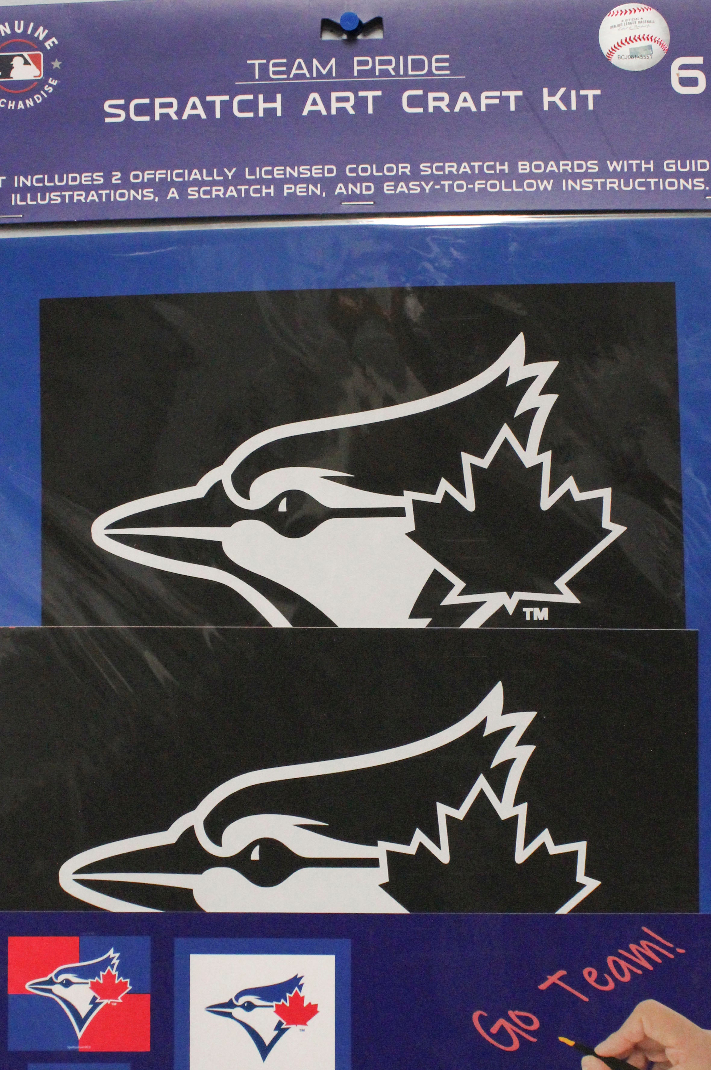 MLB TORONTO BLUE JAYS SCRATCH ART CRAFT KIT