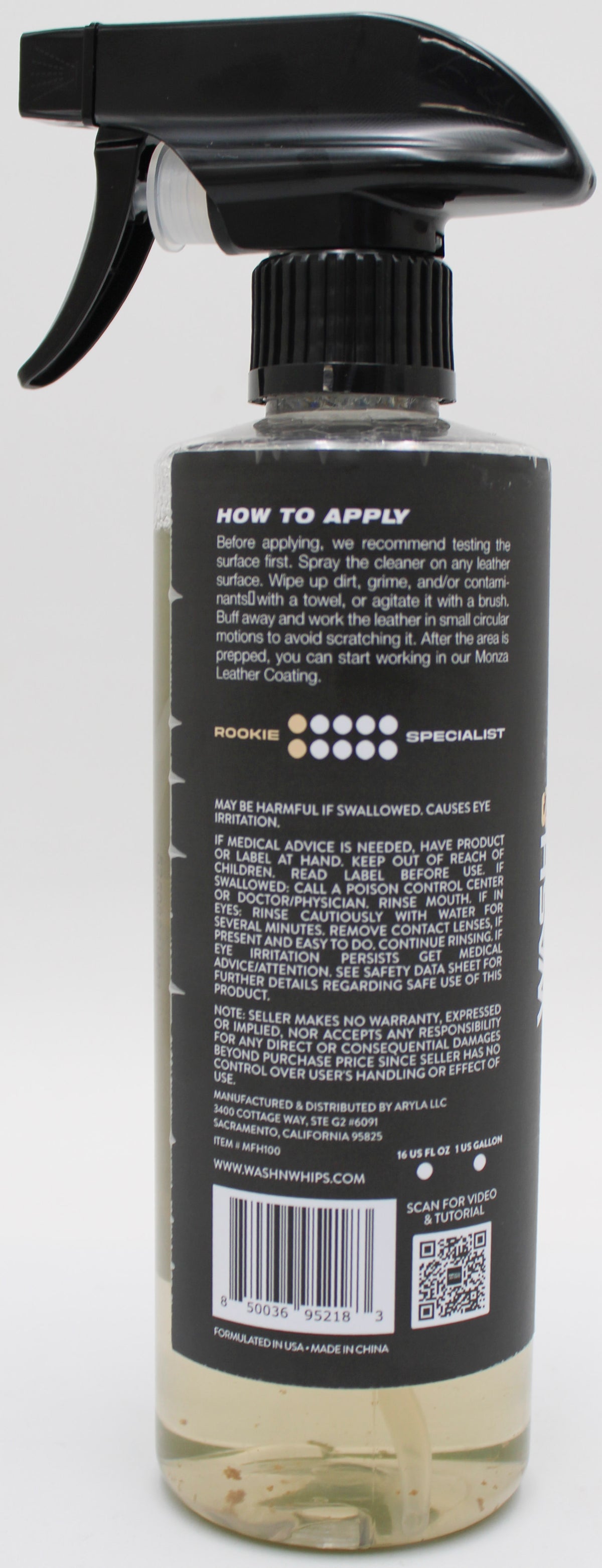 WASH&WHIPS IMOLA LEATHER CLEANER 16 OZ
