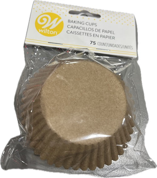 SP WILT BAKING CUPS STANDARD KRAFT 75CT