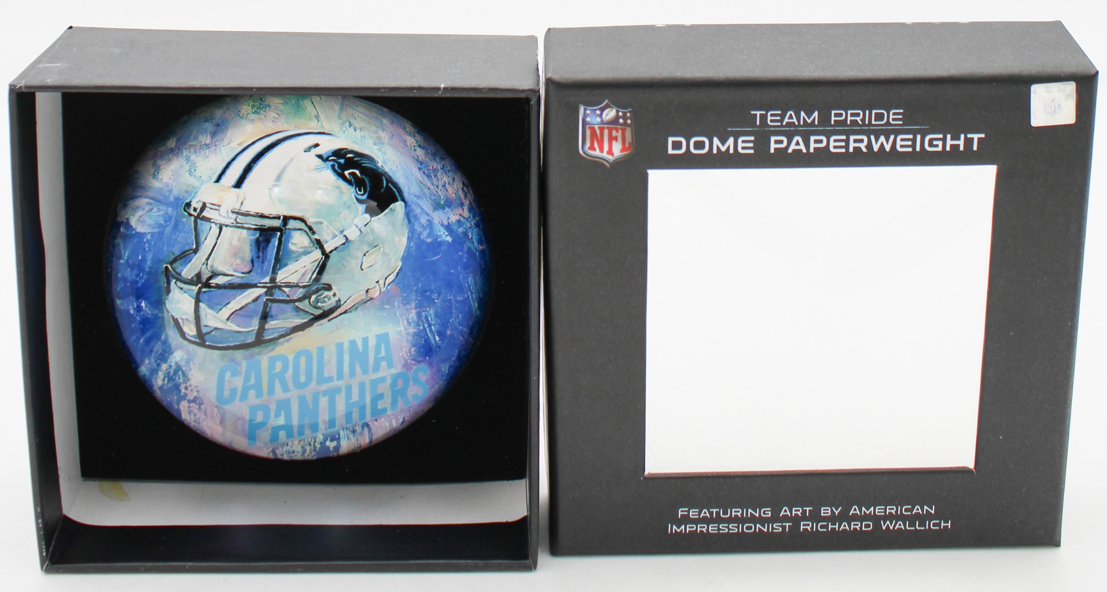 CAROLINA PANTHERS GLASS DOME PAPERWEIGHT 4"