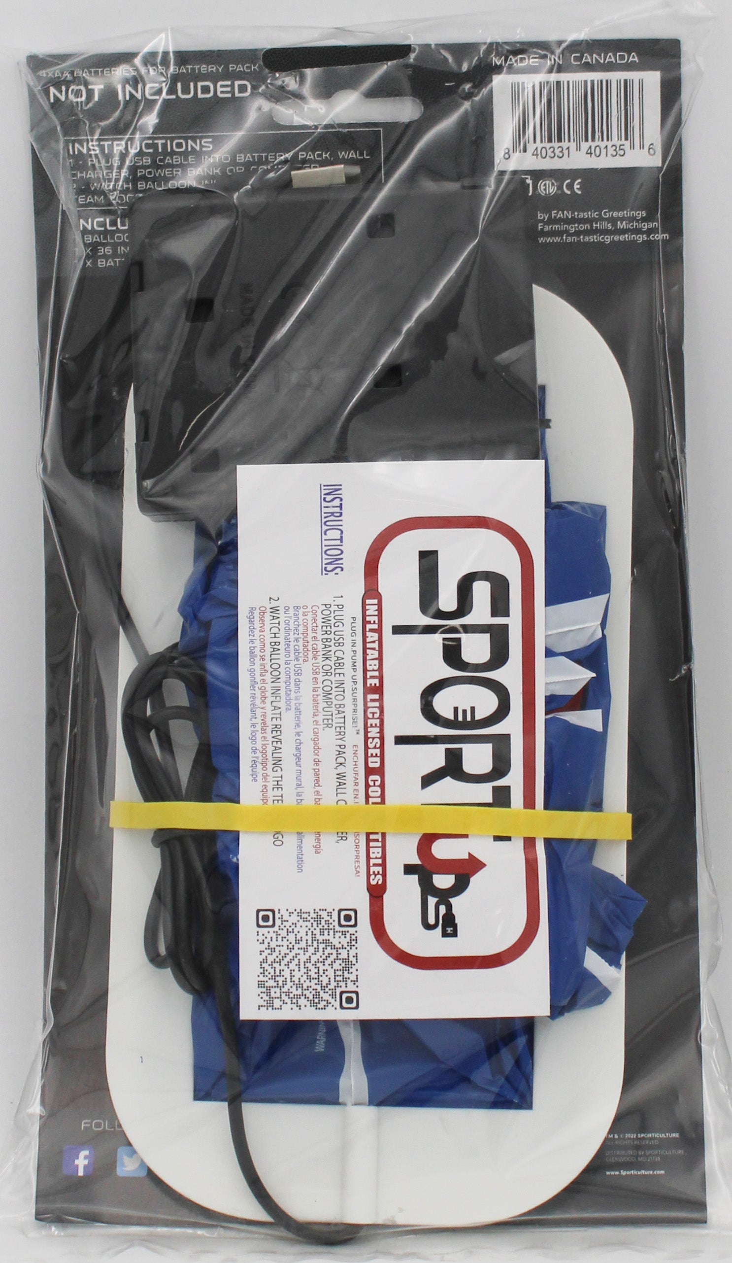 OFFICIALLY LICENSED BUFFALO BILLS TABLETOP INFLATABLE CENTERPIECE