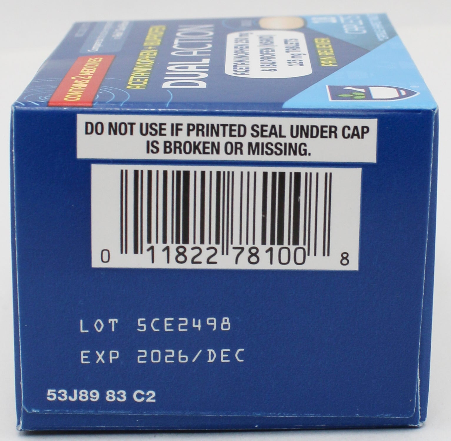 RITE AID PAIN RELIEF ACETAMINOPHEN/IBUPROFEN CAPLETS 18ct EXP 12/31/2026 COMPARES TO Advil Dual Action