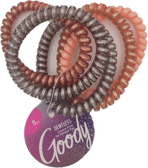 GOODY ICY HOLIDAY SKINNY COILS JELLY BANDS 5CT ASSORTED COLORS NI