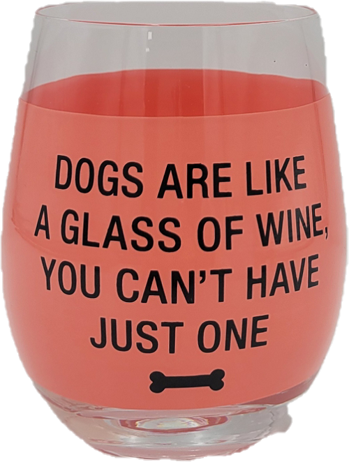 JUST ONE WINE GLASS 16oz