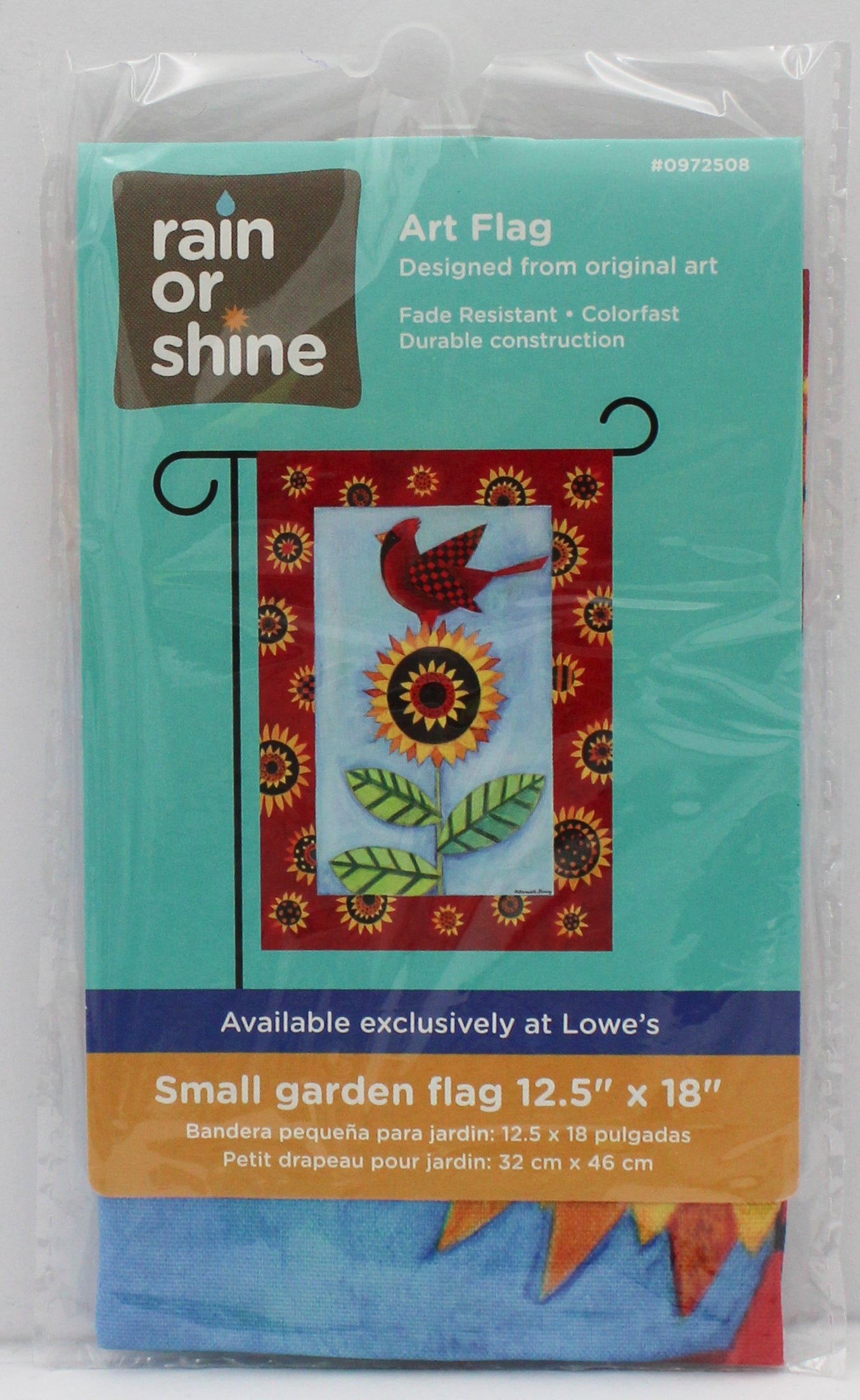 GARDEN FLAG - FOLK CARDINAL 12.5in X 18in