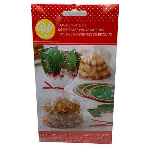 Cookie Plate Kit Christmas 3.5" 8ct - Wholesale Pack