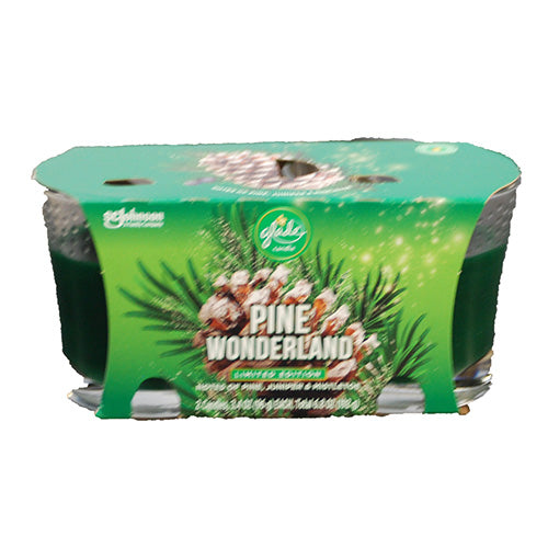 GLADE 1 WICK CANDLE 2PK 3.4OZ-PINE WONDERLAND