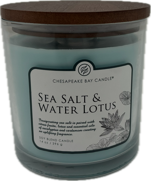 CHESAPEAKE BAY 3WICK JAR CANDLE 14oz SEA SALT LOTUS NI