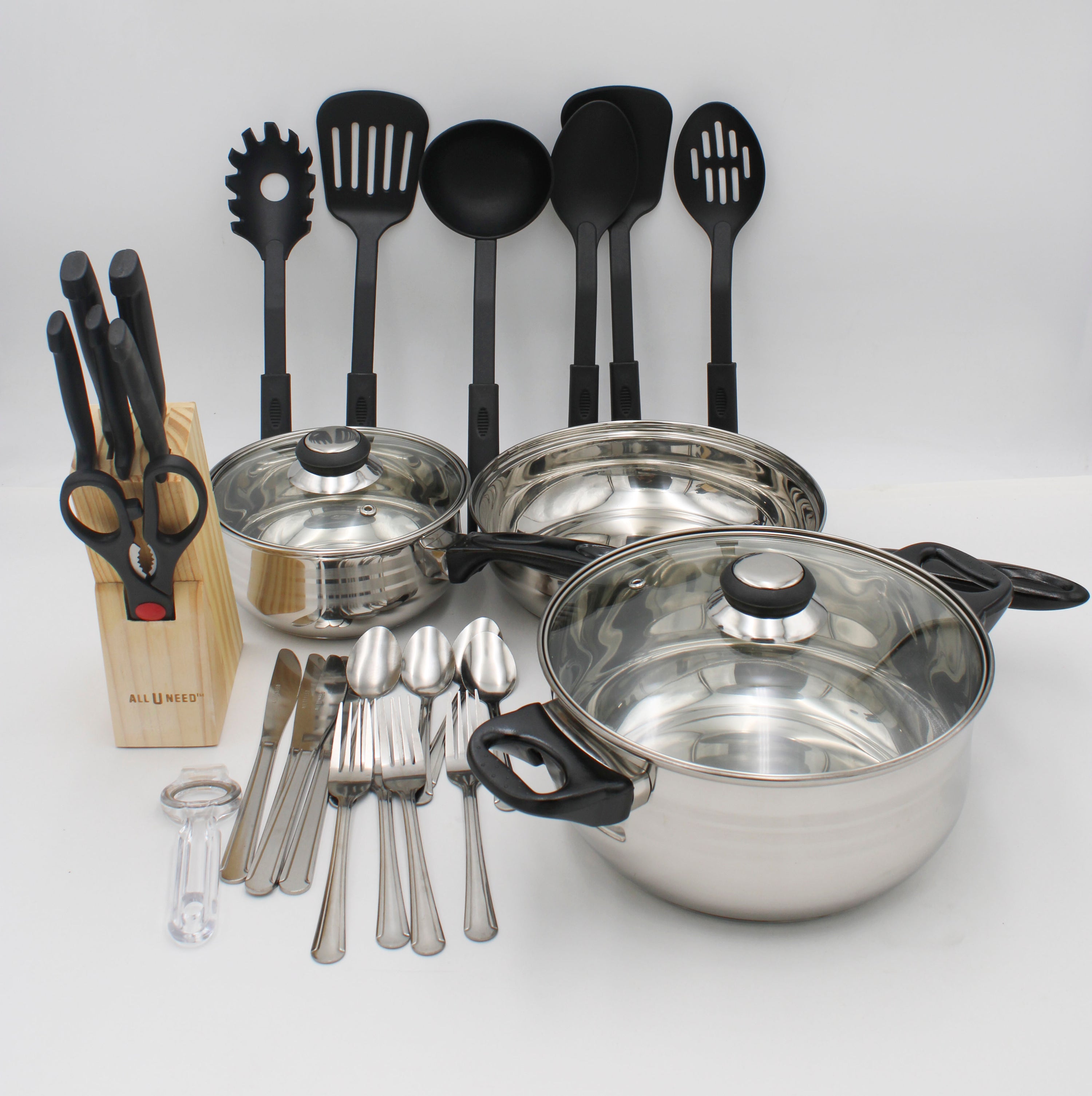 GIBSON EVERYDAY TOTAL KITCHEN SET - LYBRA 32pc NI