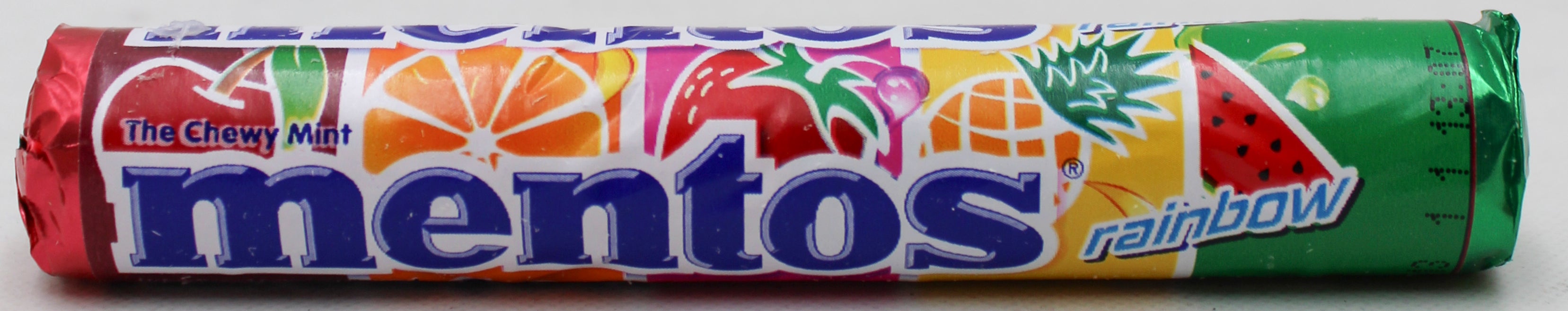 MENTOS CHEWY MINTS, RAINBOW, 11-PIECE ROLL BB 3/30/27 NI