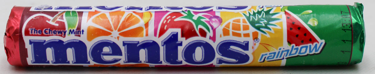 MENTOS CHEWY MINTS, RAINBOW, 11-PIECE ROLL BB 3/30/27 NI