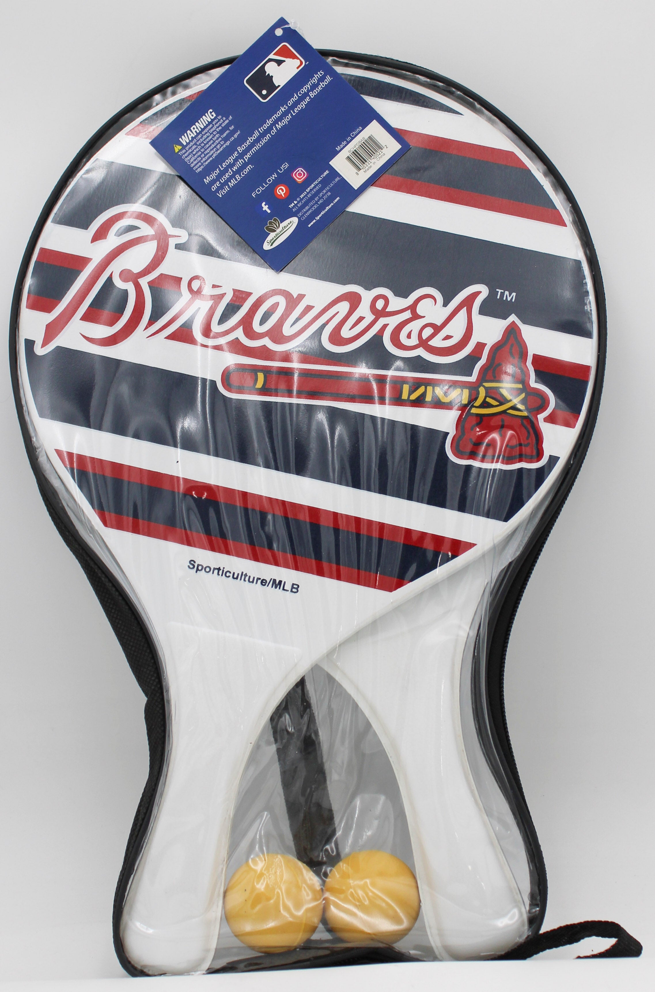 OFFICIALLY LICENCED ATLANTA BRAVES BEACH PADDLEBALL 2 PACK