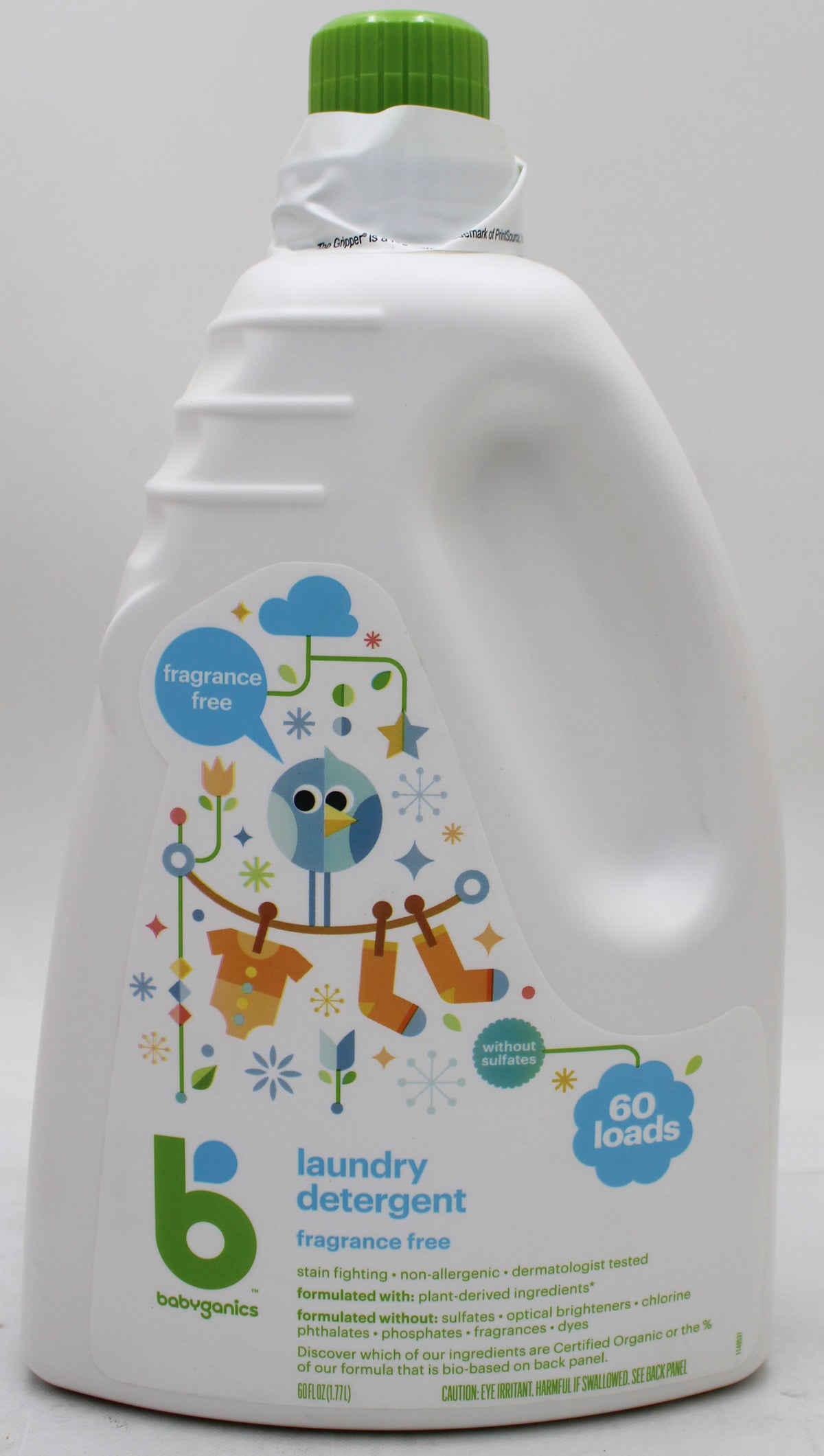 BABYGANICS 3X LAUNDRY DETERGENT FRAGRANCE FREE 60oz US