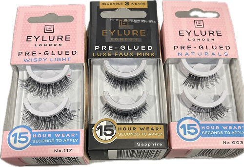 Eylure Pre-Glued Eyelashes Assorted 1 Pair Wholesale