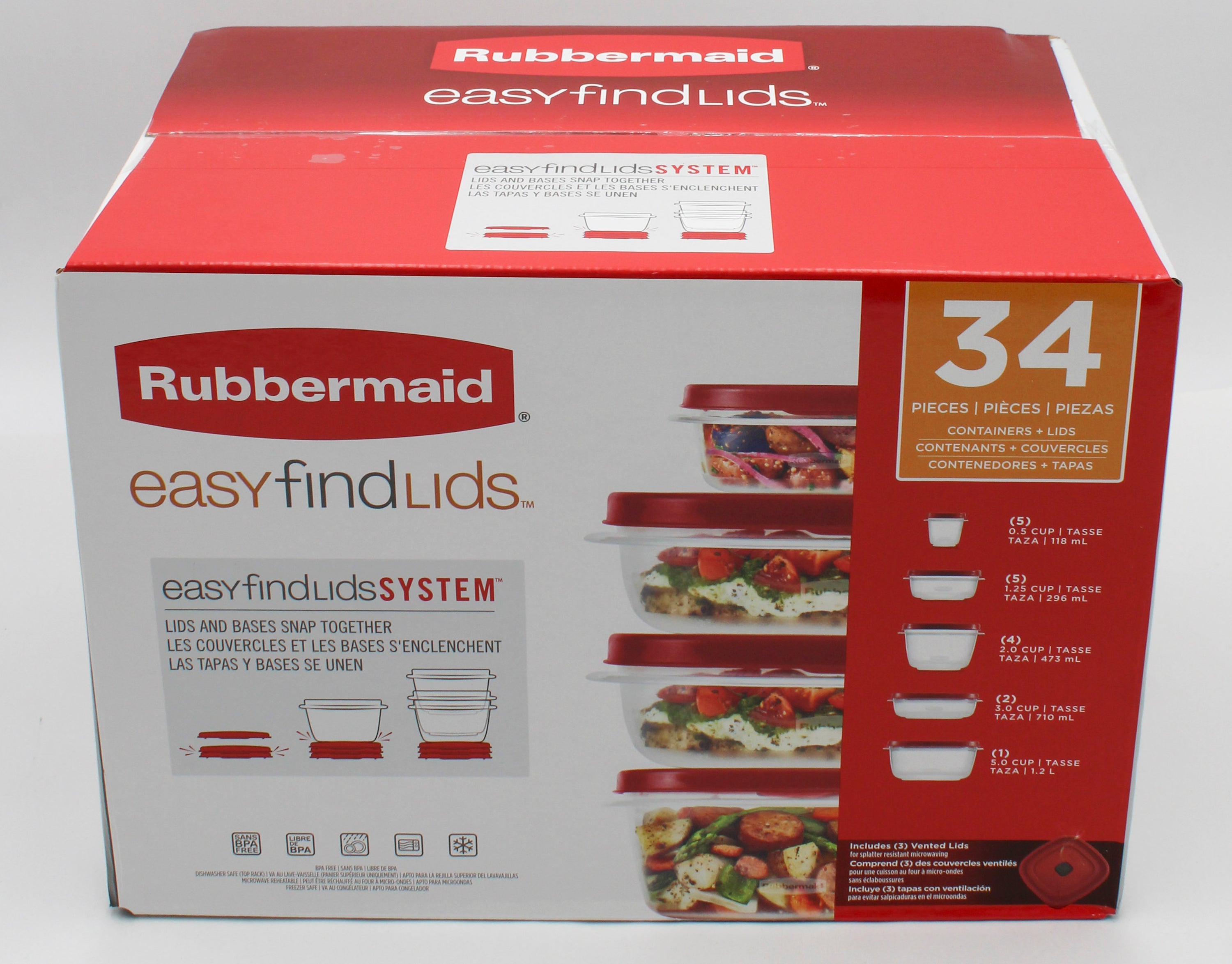 RUBBERMAID 34PC EFL SET NI