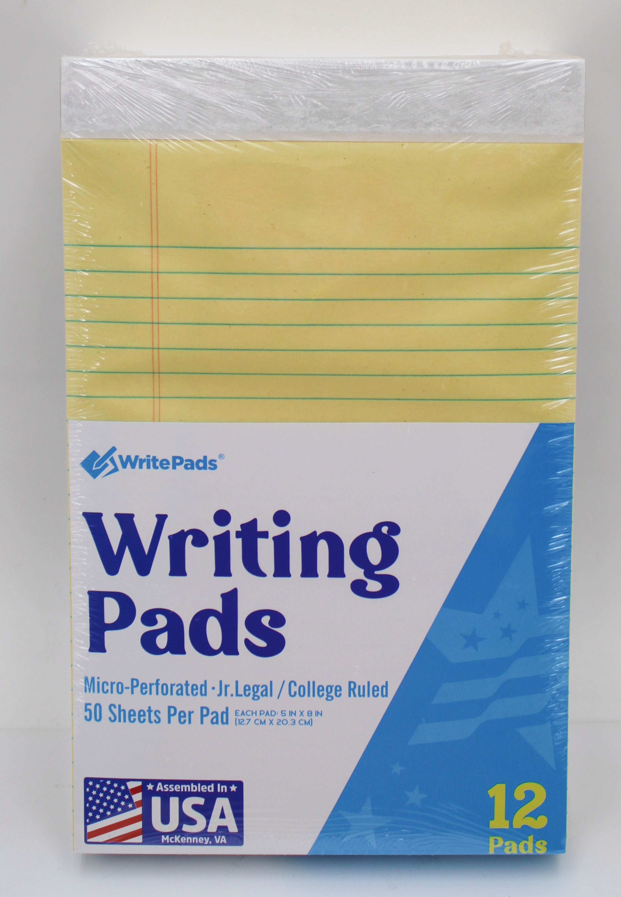 5" X 8" LEGAL PAD WHITE 50 SHEET 12PACK