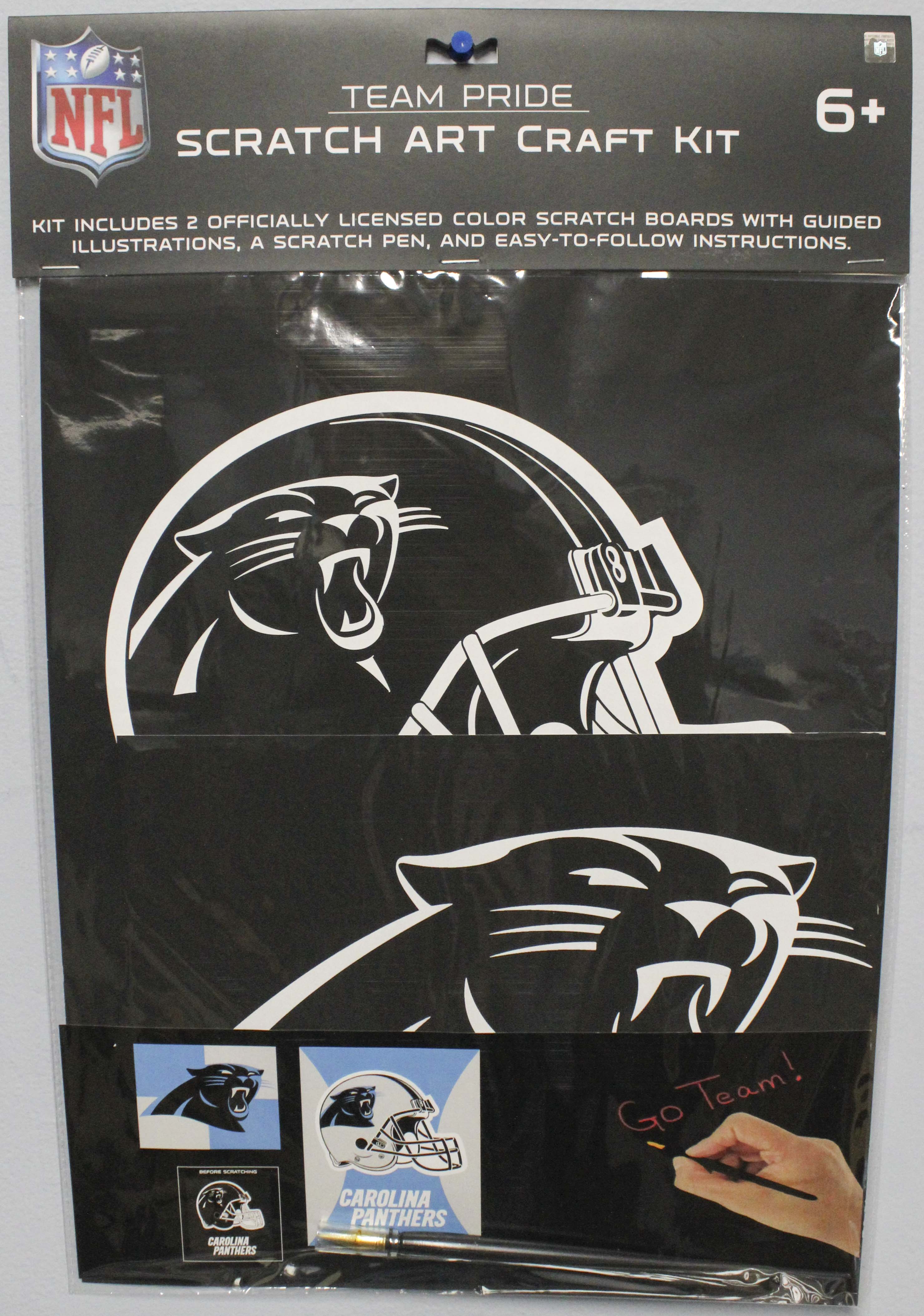 NFL CAROLINA PANTHERS SCRATCH ART CRAFT KIT