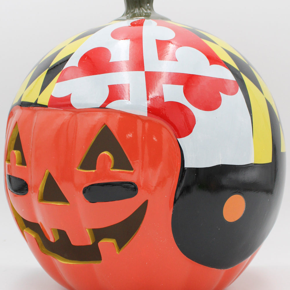 MARYLAND TERRAPINS CERAMIC PUMPKIN HELMET 10"