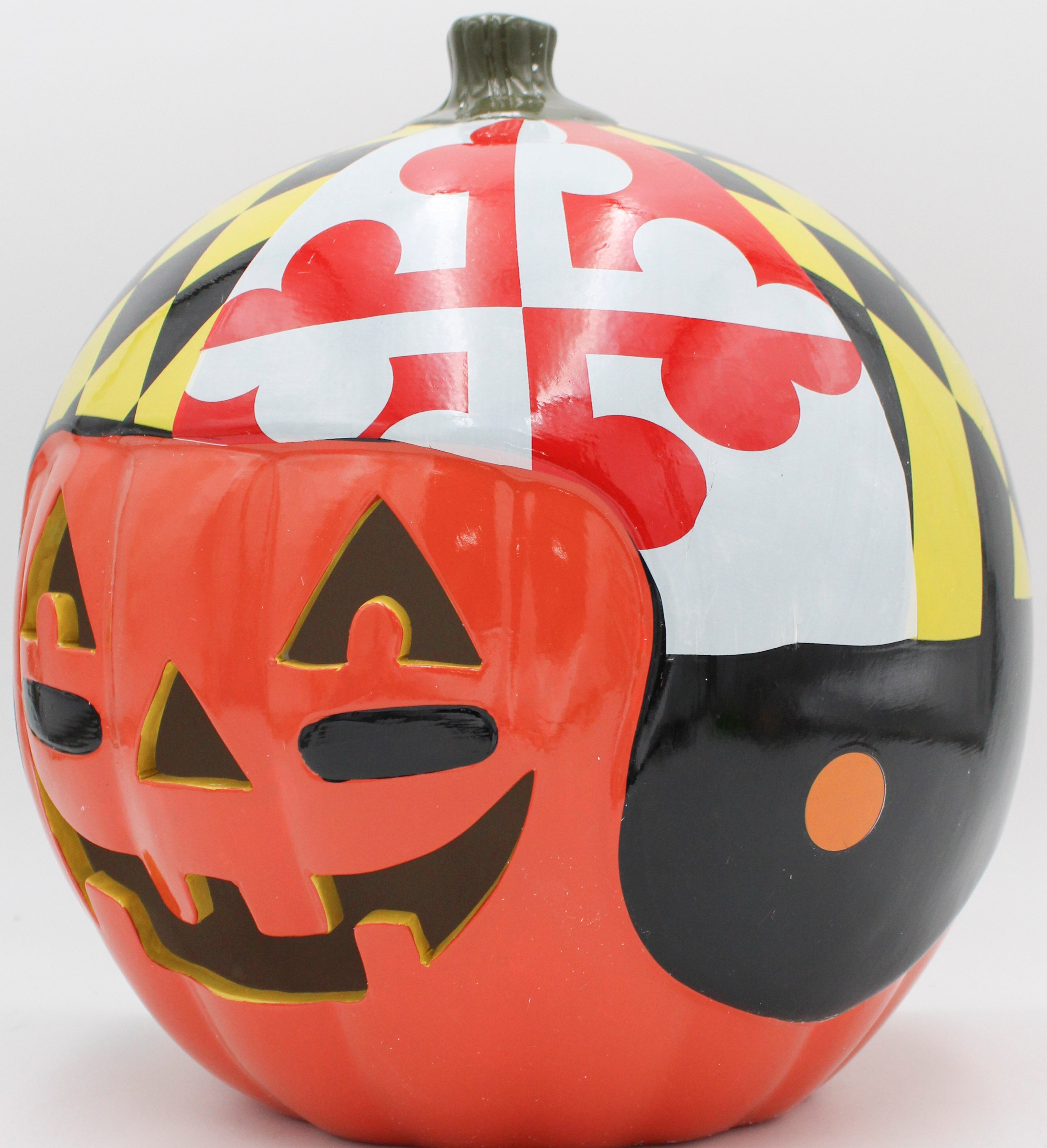 MARYLAND TERRAPINS CERAMIC PUMPKIN HELMET 10"