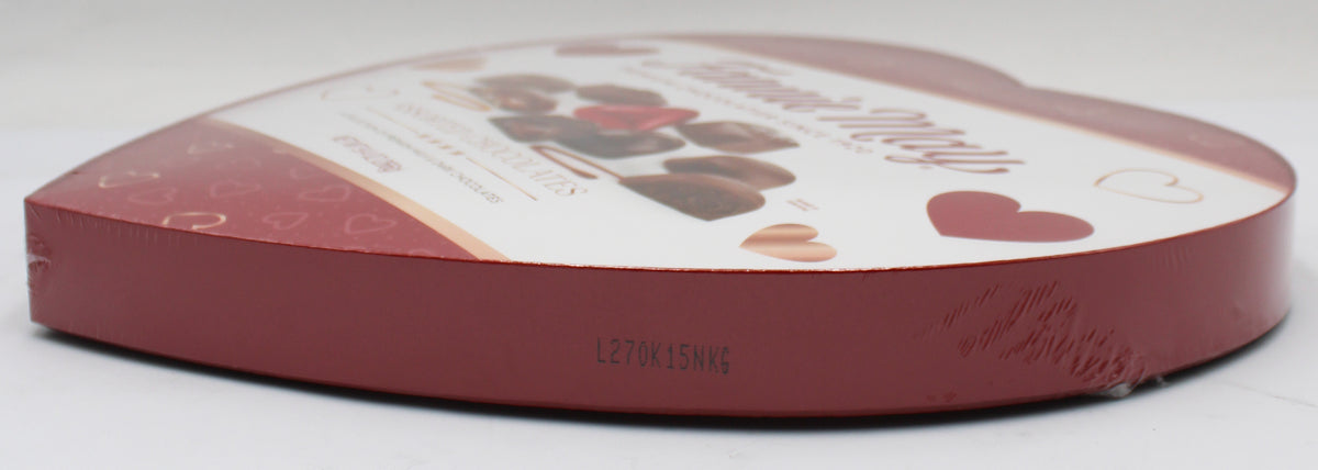 FANNIE MAY PREMIUM ASSORTED CHOCOLATE HEART BOX 9.4oz BB 4/22/27