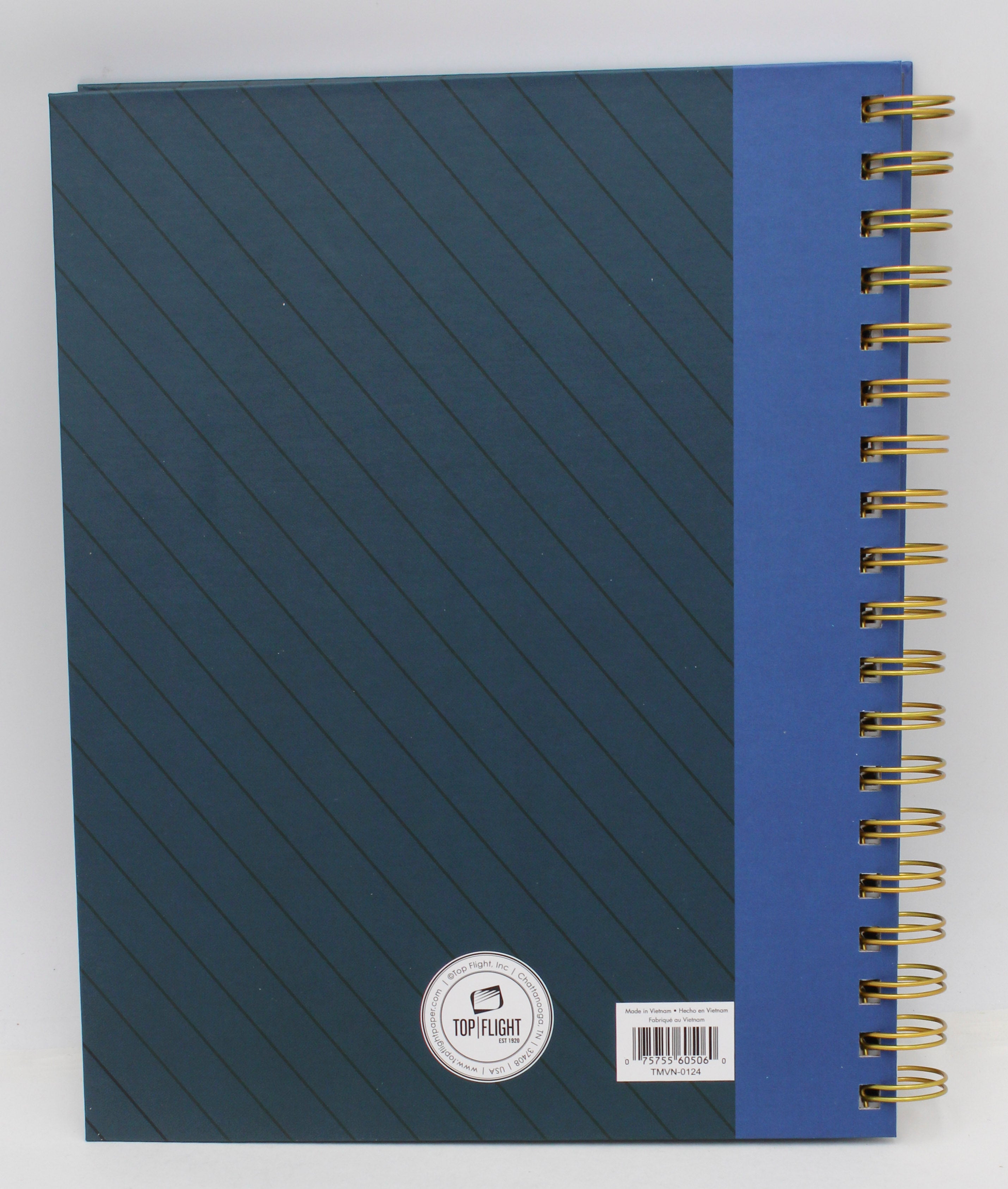 TOP FLIGHT NAVY PINSTRIPE JOURNAL 6" X 8" 200pg