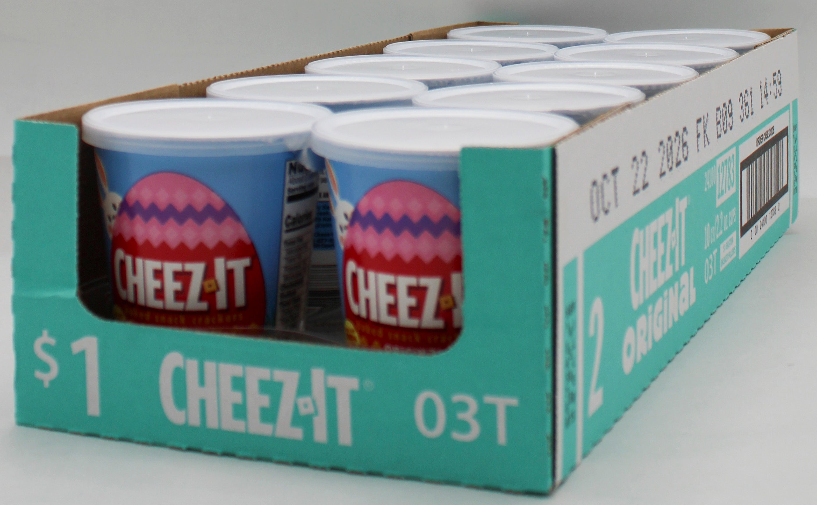 CHEEZ-IT ORIGINAL CUPS 2.2 Oz TRAY NI BB 10/22/2026