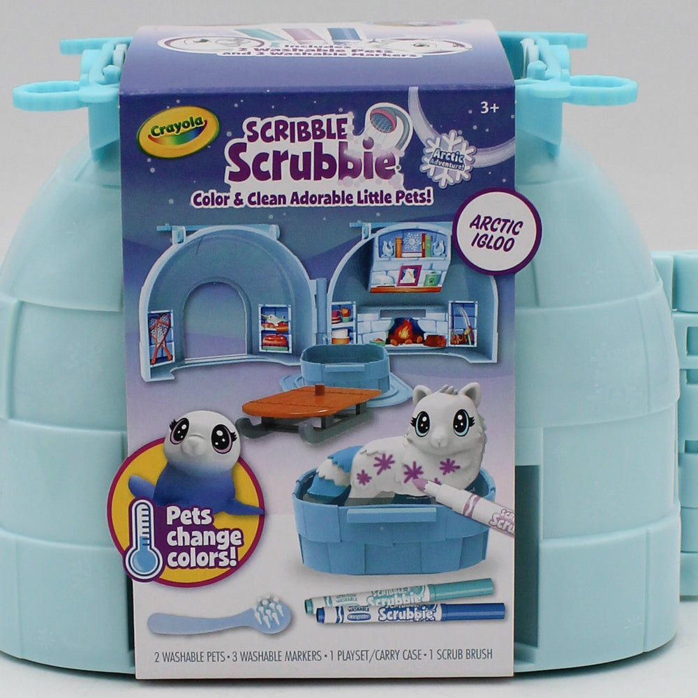 CRAYOLA SCRIBBLE SCRUBBIE PETS, ARTIC IGLOO 7PC SET NI