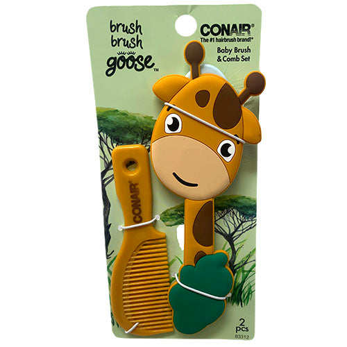 BABY BRUSH/COMB 2PC SET-GIRAFFE/NI