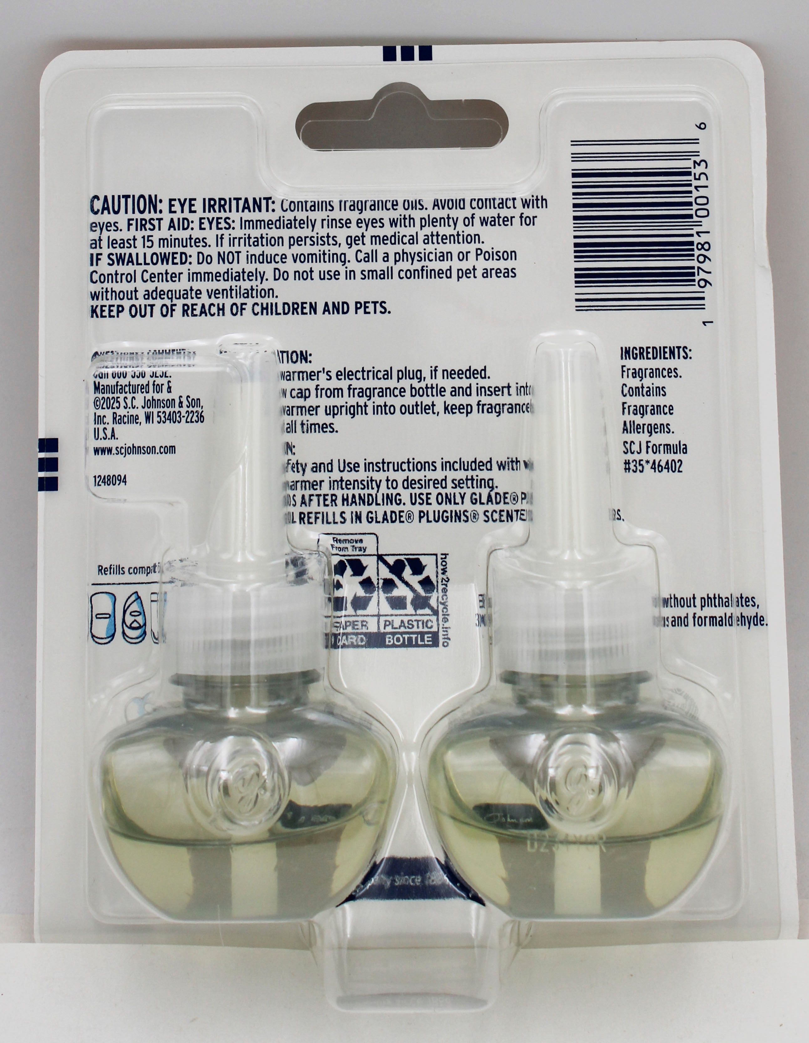 Glade PlugIns Scented Oil Orange Zest & Clove 2-Pack 2 x 0.67 fl oz