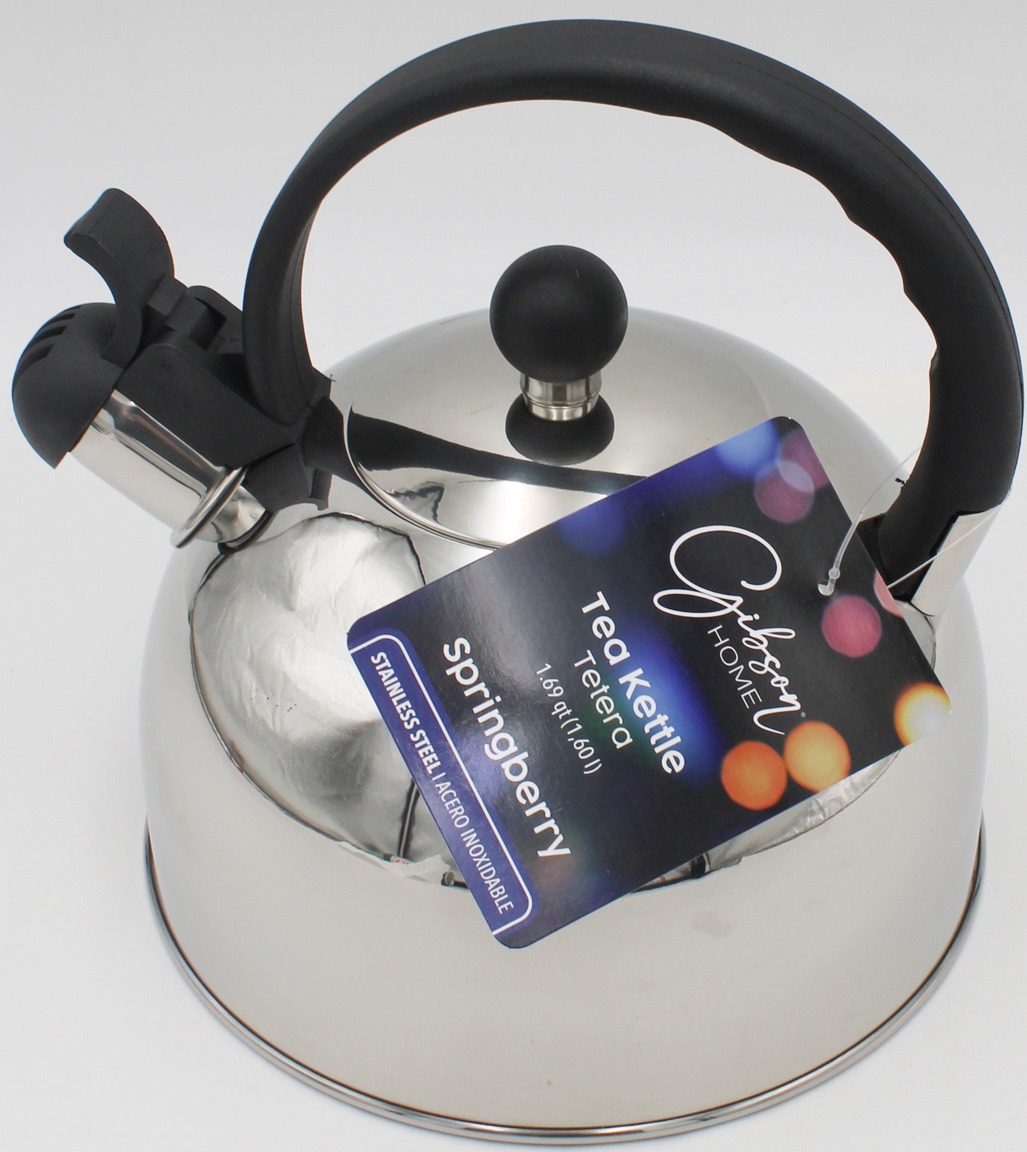 GIBSON HOME 2.25qt STAINLESS STEEL TEA KETTLE NI