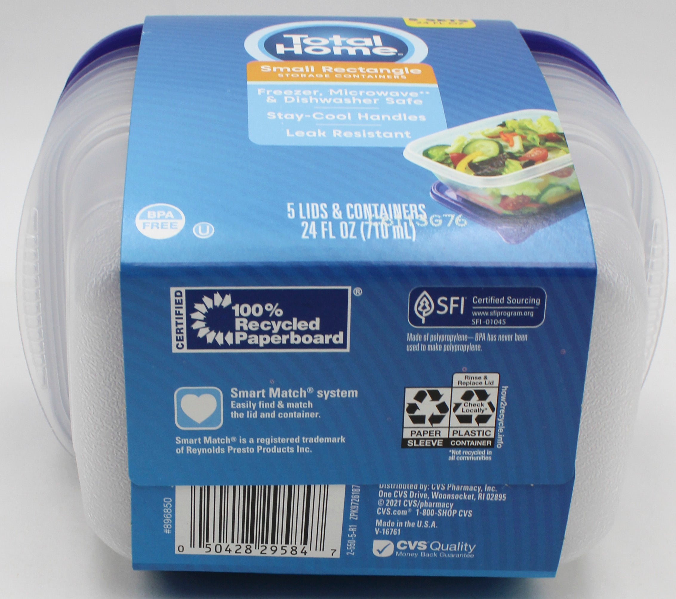 Total Home Soup & Salad Storage Containers 24oz 5ct