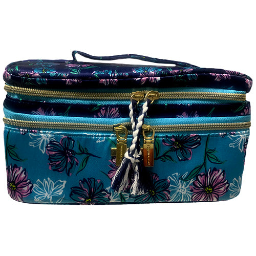 SOPH JOY DBLE ZIP TRAIN CASE-BLU/NI