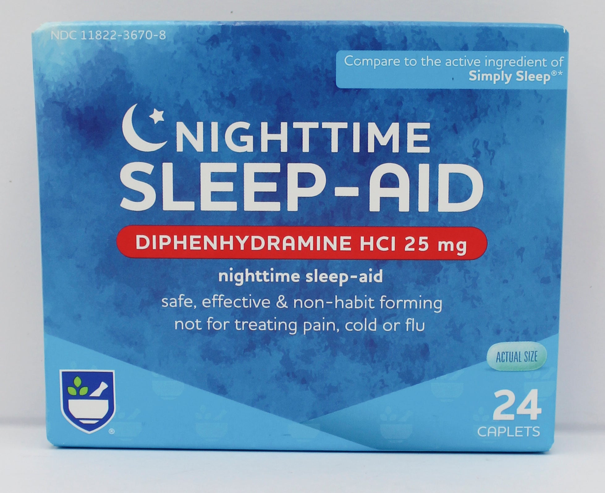 RITE AID NIGHTTIME SLEEP AID CAPLETS 24ct EXP 4/15/2027