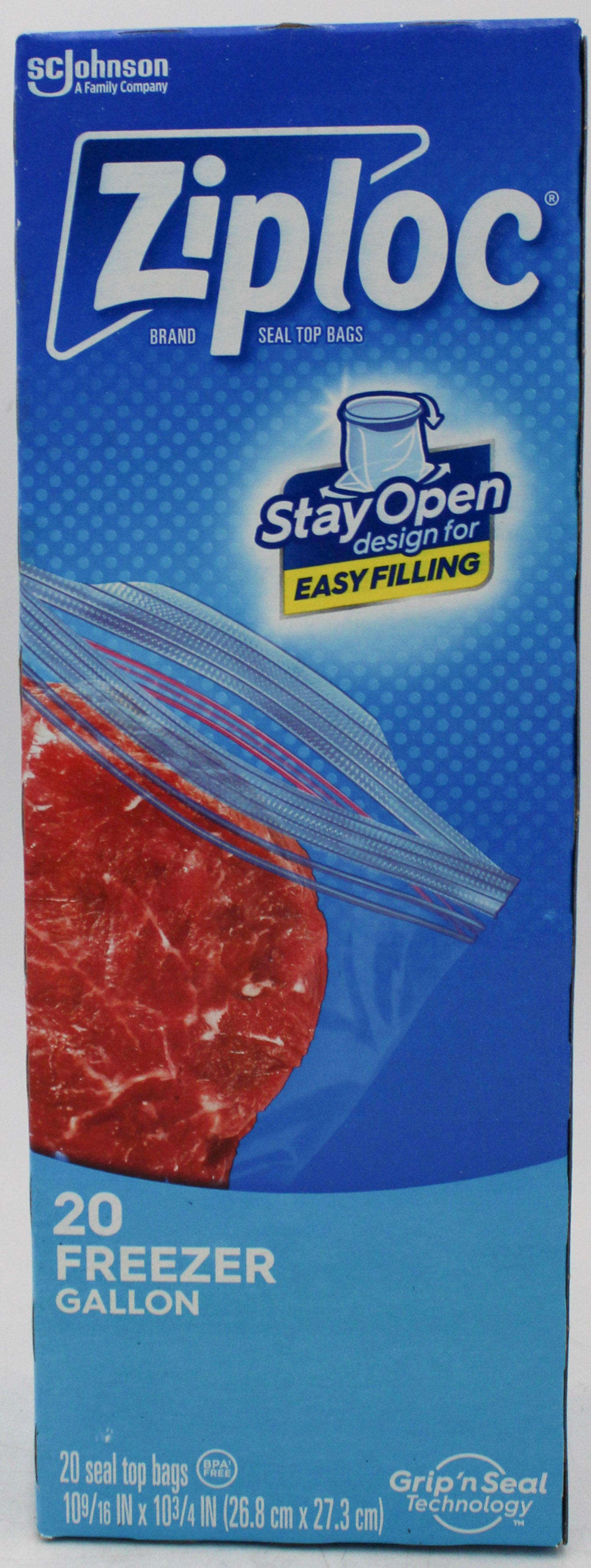 SP ZIPLOC FREZER BAG 20CT/GALLON