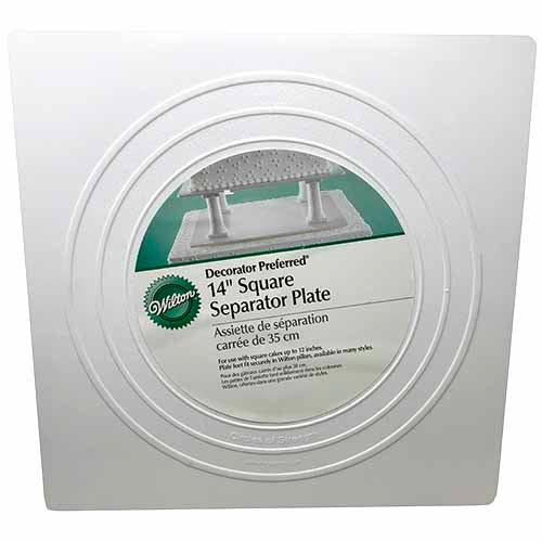 WILTON SQ.SEPARATOR PLATE 14"-WHTE.